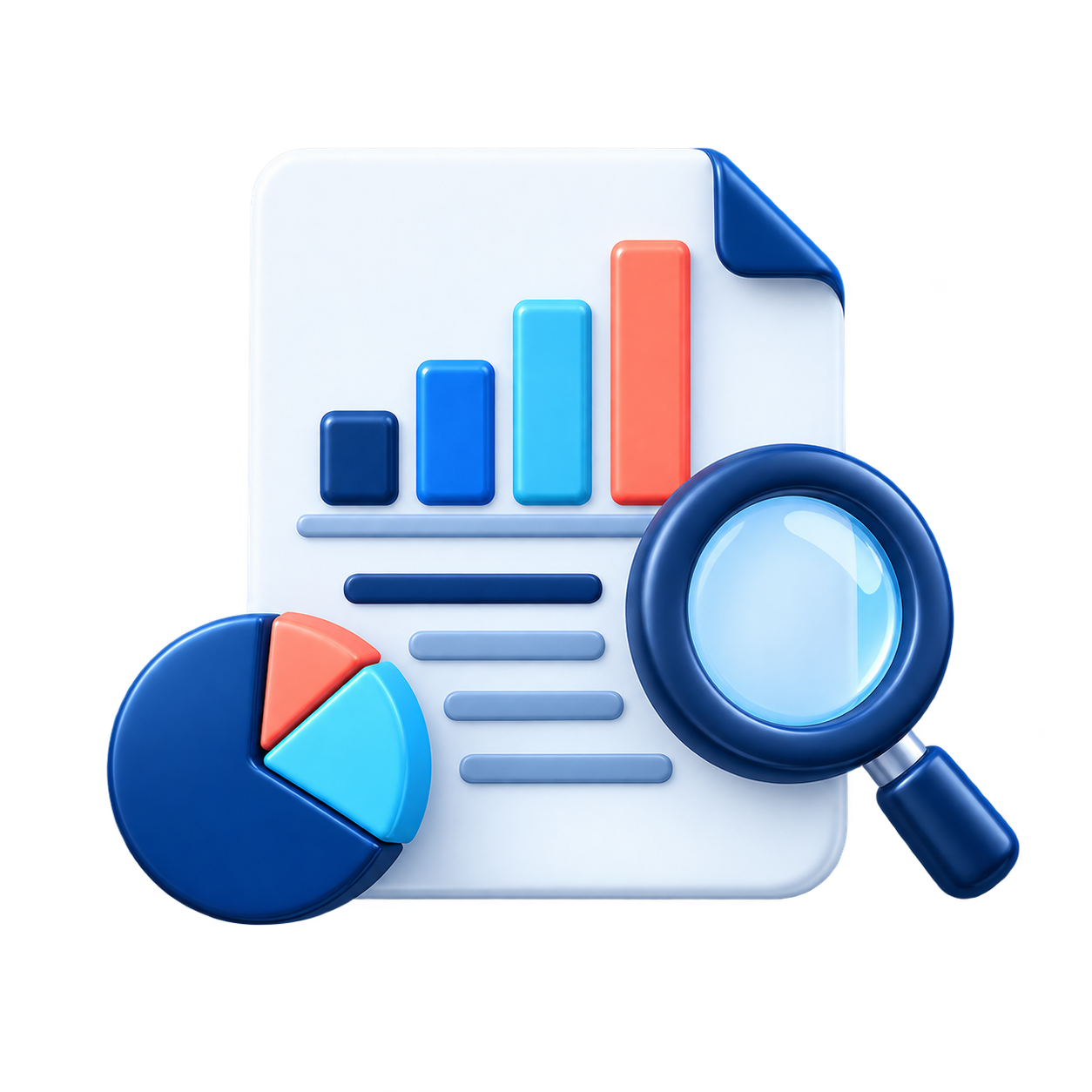 Informe financiero analizado en 3D