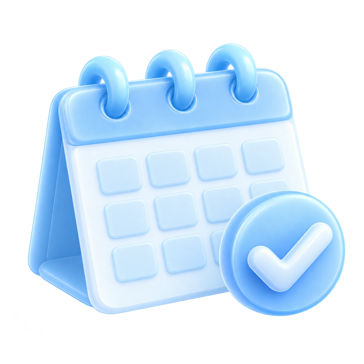 Calendario 3D que representa responsabilidad y cumplimiento