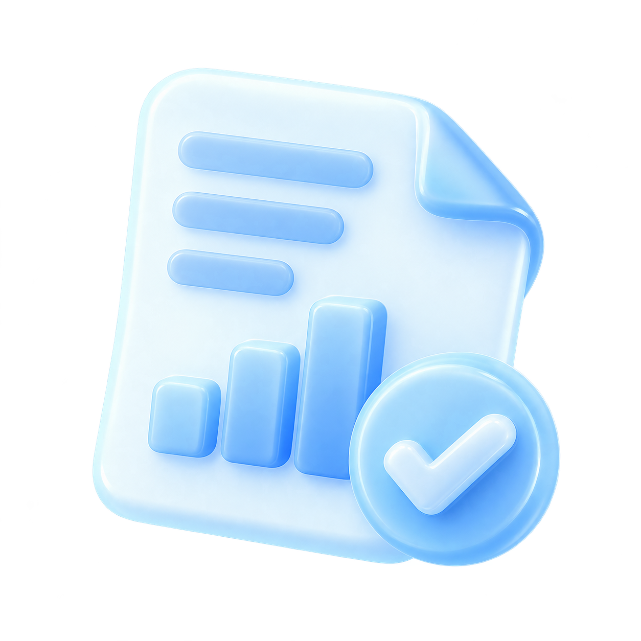 Documento financiero 3D que representa excelencia profesional